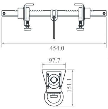 Adjustable Beam Anchor suitable for beam width from 90mm to 290mm. Rated for 23KN force conforms to EN795:2012 - Image 2