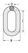 Chain Long Link Self Coloured (Ungalvanised) Cut Length Per METRE - Image 2