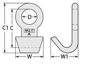 Drum Hook Eye Type (Pair) WLL1T - Image 3