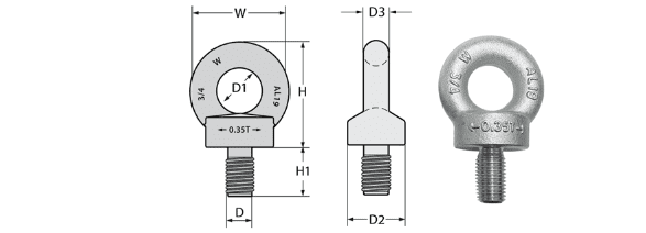 Eye Bolt BS529 Zinc - Image 2
