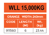 Flat Web Sling 15T Orange - Image 2
