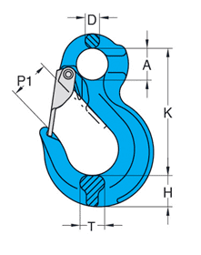 G100 Sling Hook Eye w/Latch Yoke - Image 2