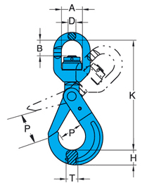 G100 Swivel Ball Bearing Self Locking Hook Yoke - Image 2