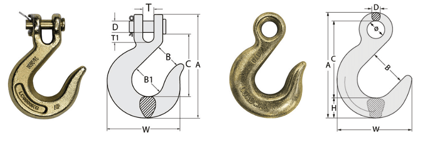 G70 Slip Hook Eye Gold 8mm/3.8T - Image 3