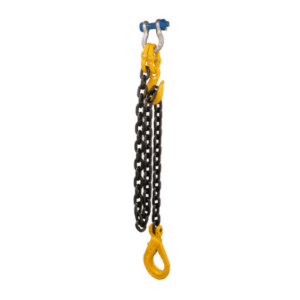 G80 10mm Chain x 1.5M C/W Clevis Self Locking Hook and Shackle