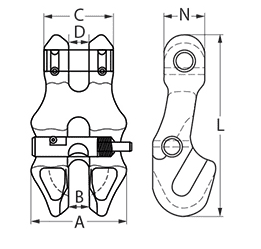 G80 Clevis Clutch with Safety Pin - Image 2