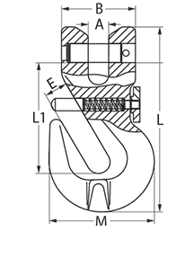 G80 Grab hook Clevis Safety Pin GCS - Image 2