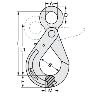 G80 Self Locking Hook Eye Type LE - Image 2