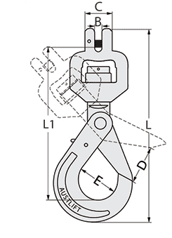 G80 Self Locking Hook Swivel Clevis Call for Stock - Image 2