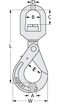 G80 Self Locking Hook Swivel with Ball Bearing Type LS - Image 2