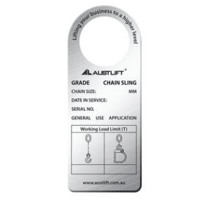 G80/G100 Chain Single Leg Chain Sling Tag SWL S/Steel