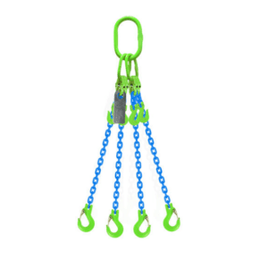 Grade 100 Chain Sling 10mm 4leg Effective Length C/W Clevis Type Grab Shortner And Clevis Sling Hook Tested