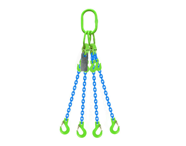 Grade 100 Chain Sling 16mm 4leg Effective Length C/W Clevis Type Grab Shortner And Clevis Sling Hook Tested