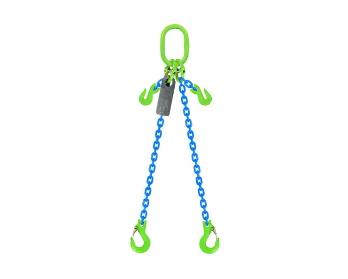 Grade 100 Chain Sling 10mm 2leg Effective Length C/W Clevis Type Grab Shortner And Clevis Sling Hook Tested