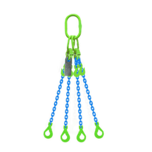 Grade 100 Chain Sling 6mm 4leg Effective Length C/W Clevis Type Grab Shortner And Clevis Self Locking Hook Tested