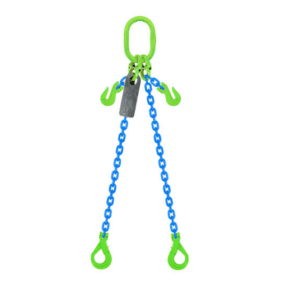 Grade 100 Chain Sling 8mm 2leg Effective Length C/W Clevis Type Grab Shortner And Clevis Self Locking Hook Tested