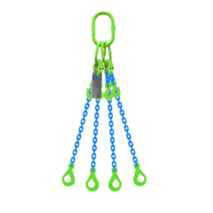 Grade 100 Chain Sling 8mm 4leg Effective Length C/W Clevis Type Grab Shortner And Clevis Self Locking Hook Tested