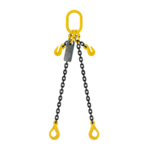 Grade 80 Chain Sling 10mm 2leg Effective Length C/W Clevis Type Grab Shortner And Clevis Self Locking Hook Tested