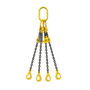 Grade 80 Chain Sling 10mm 4leg Effective Length C/W Clevis Type Grab Shortner Clevis Self Locking Hook Tested