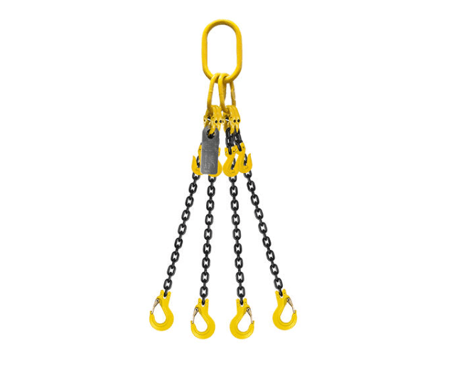 Grade 80 Chain Sling 10mm 4leg Effective Length C/W Clevis Type Grab Shortner And Clevis Sling Hook Tested