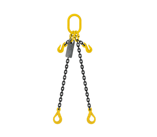 Grade 80 Chain Sling 13mm 2leg Effective Length C/W Clevis Type Grab Shortner And Clevis Self Locking Hook Tested