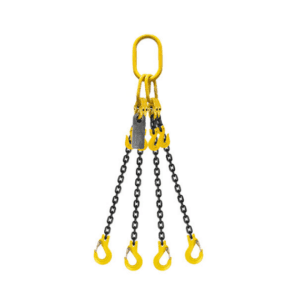 Grade 80 Chain Sling 13mm 4leg Effective Length C/W Clevis Type Grab Shortner And Clevis Sling Hook Tested