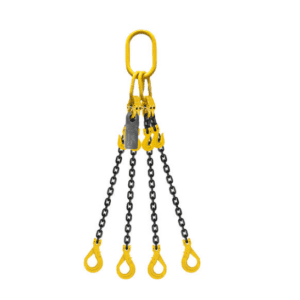Grade 80 Chain Sling 16mm 4leg Effective Length C/W Clevis Type Grab Shortner And Clevis Self Locking Hook Tested