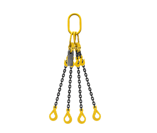 Grade 80 Chain Sling 16mm 4leg Effective Length C/W Clevis Type Grab Shortner And Clevis Self Locking Hook Tested