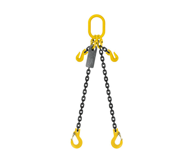 Grade 80 Chain Sling 7mm 2leg Effective Length C/W Clevis Type Grab Shortner And Clevis Sling Hook Tested