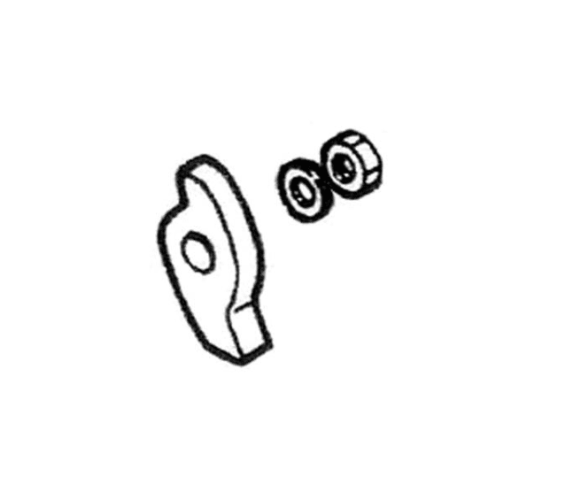 L/Block Brake Pawl C/W NUT & WASHER - Image 3