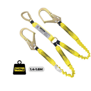 Lanyard Double Elasticated Triple Action/Scaffold Hook Comply AS1891.5
