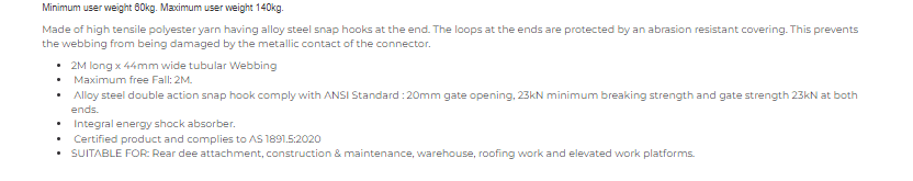 Lanyard Single Elasticated with Snap Hooks complies to AS 1891.5-2020 - Image 2
