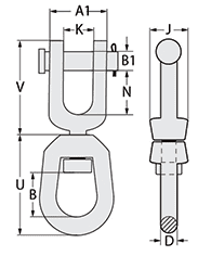 Lifting Swivel Clevis/Bow - Image 2