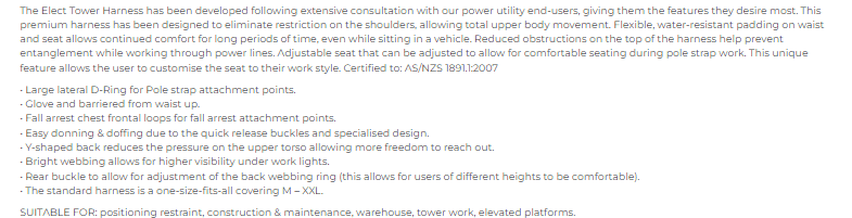 Maxi Harness Pro Electric Tower Medium-2XL - Image 3