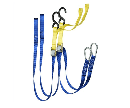 Motor Bike Tie Down C/W Snap & S Hook (Pair) 25mm LC250KG
