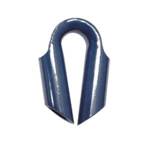Semi-Closed Thimble For Rope Blue Coated