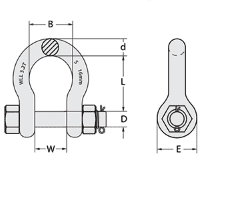 Shackle Grade S Bow Safety Galvanised - Image 2