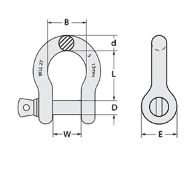 Shackle Grade S Bow Screw Galvanised - Image 2