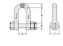 Shackle Grade S Dee Safety Gal Galvanised - Image 2