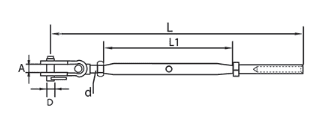 Stainless Steel Rigging Screw Jaw/Swage Stud G316 - Image 2