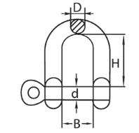 Stainless Steel Shackle Dee G316 - Image 2