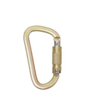 Steel Triple Action Karabiner. Rated at 40Kn. Gate opening 22mm. Conforms to EN362 (Click chat icon for Stock)