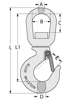 Swivel Hoist Hook Alloy Eye - Image 3