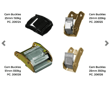 Tie Down Cam Buckle C/W Led Ped 51mm/LC550kg