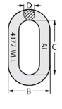 Trailer Safety Chain Self Coloured (Ungalvanised) Cut Length - Image 2