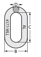 Trailer Safety Chain Self Coloured (Ungalvanised) Cut Length - Image 2