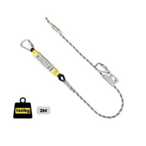 Kernmantle Rope Single Adjust Sharp Edge with S/S Rope Grab and S/S Triple Action ANSI Karabiners
