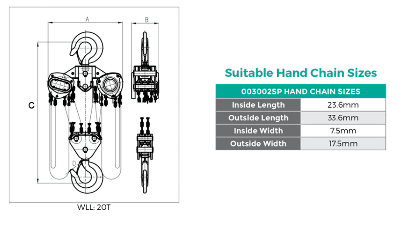 W5 Industrial Chain Block 3M c/w Load Limit Switch - Image 8